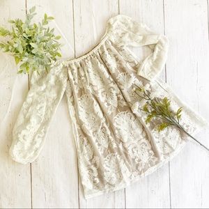 FOR LOVE AND LEMONS • off the shoulder mini